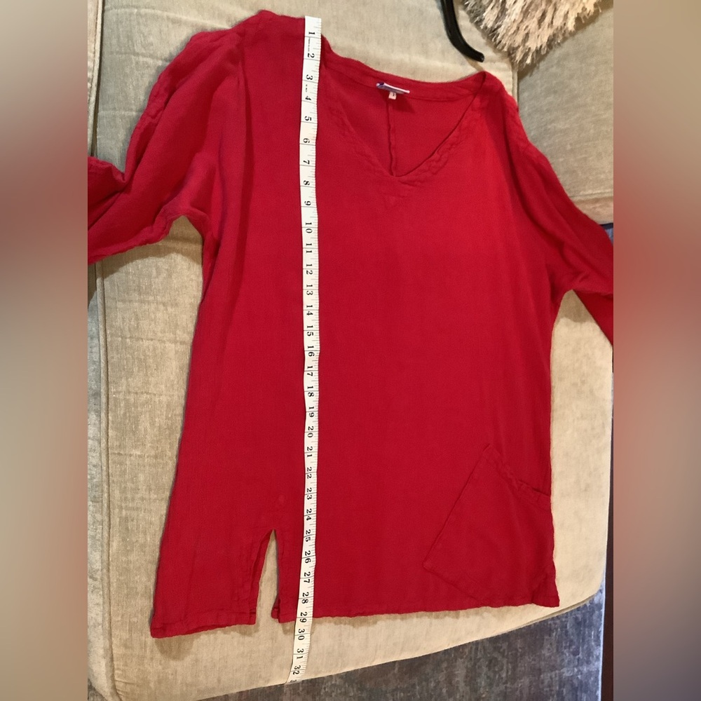 Oh My Gauze red cotton tunic size 1 - Picture 5 of 5
